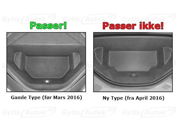Bagasjeromsmatte | Tesla Model S 2014-2017 |gytisautek.no