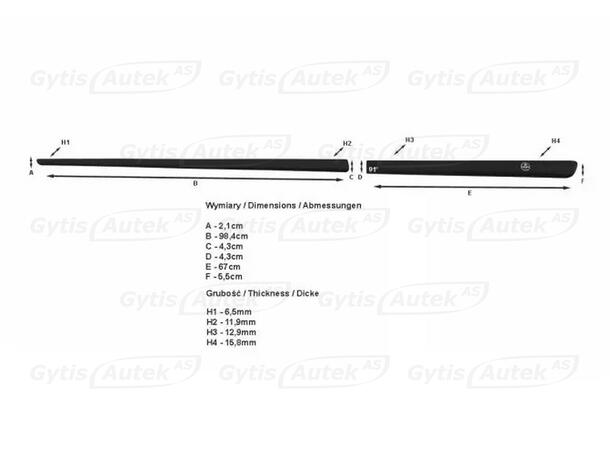 Sidolister till Subaru Impreza 2007-2011 | gytek.se