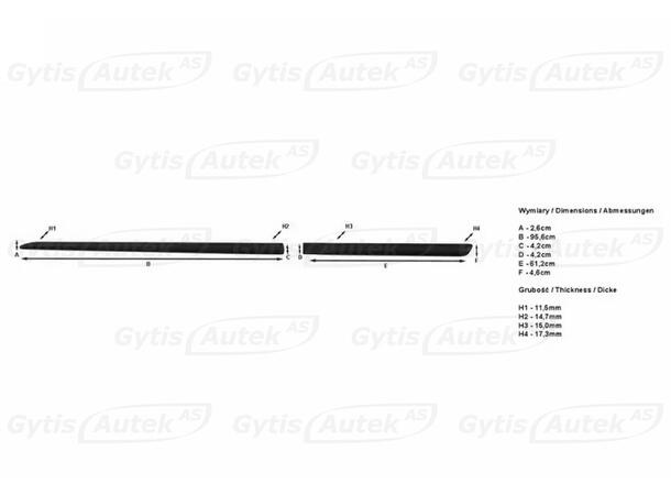 Sidolister till Citroen C4 Aircross 2012-2017 | gytek.se