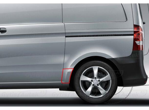 Hjulhusskydd. Bak. Folie. PPF MB Vito W447 2015-> 